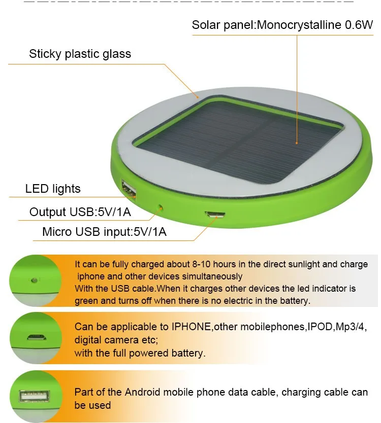 1800mah5200mah Factory Cheap Price Portable Window Solar Charger Cover
