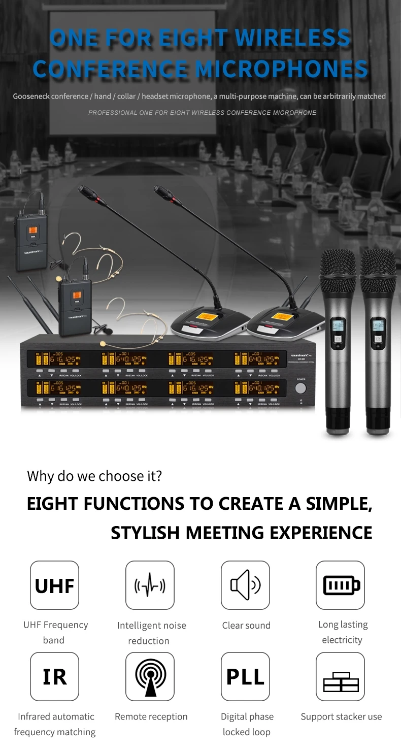 Cheap Price Conference Microphone System 8 Channel Wireless Buy