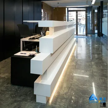 Luxury Salon Furniture Led Modern Spa Reception Desk Contemporary