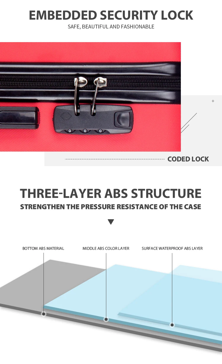 Custom Abs Carryon Travelling Bags Cabin Luggage Cart Sets Carryon