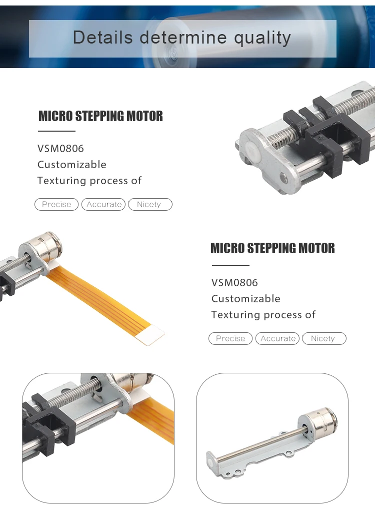 9V Rated Voltage Linear Stepper Motor with M3P0.5 Screw and Customizable Nuts for Precision Control