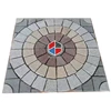 Red granite paving stone in square style