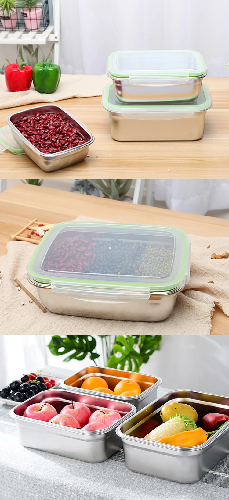Amazon Best Selling Lunch Box Stainless Steel Food Storage Container