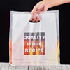 High Quality Plastic Frosted Die Cut Handle Take Out Bag for Bread Packing