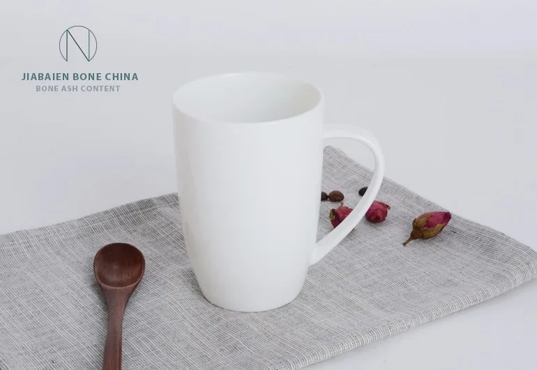 Popular Decorate Plain Eco Ware White Porcelain Coffee Mug With