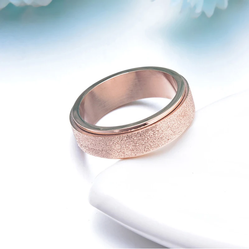 Men's Cool Matte Jewelry Move Spinner Ring