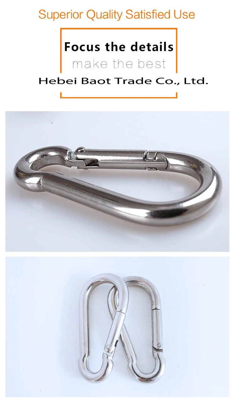 M5 Hardware Spring Snap Hook Carabiner 50mm Safety Spring Snap Hook