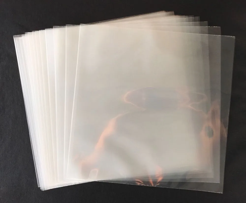 Crystal Clear Flat Polypropylene Lp Vinyl/album/record Outer Sleeves
