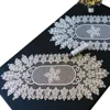 100% Polyester Guipure lace table runner set for lifestyle home decoration