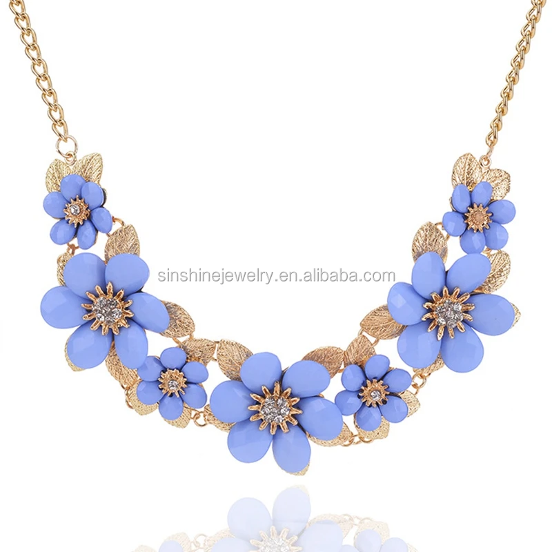 Nw-1338 Wholesale Fashion Jewelry Graceful Chunky Flower Leaf Big Necklace,Statement  Costume Jewelry Made In China - Buy Costume Jewelry,Wholesale Jewelry,Wholesale  Jewelry China Product on 