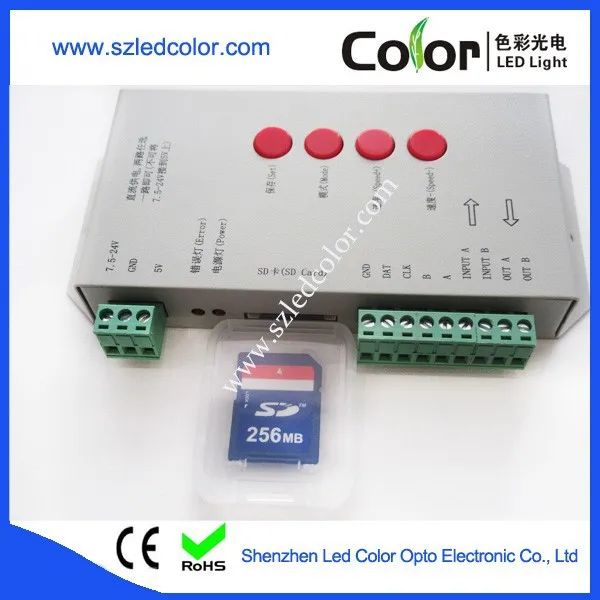 T1000s T1000c digital led strip ws2811 ws2801 ucs1903 sk6812 apa102 pixel led module addressable led controller manual