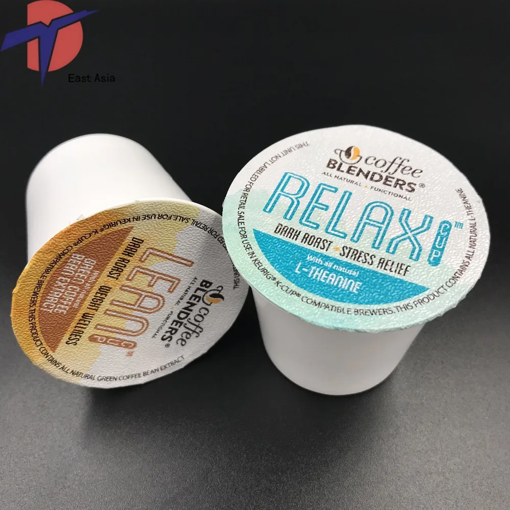 Printed Embossed Aluminium Foil Lids For Plastic Coffee K Cup Buy