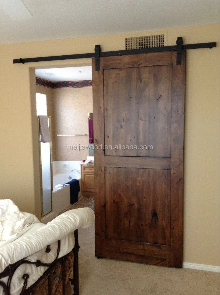 Two Wood Panel Door Design Middle Brace Interior Sliding For Two Wood Panel Door Design Middle Brace Interior Sliding For Living Room With Barn Hardware