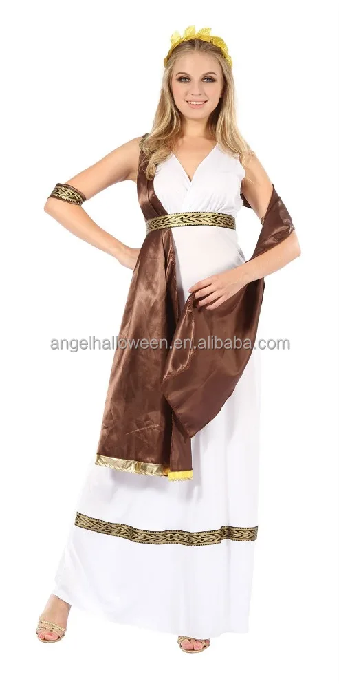 Ladies Grecian Goddess Costume Adults Roman Greek Fancy Dress Womens Outfit