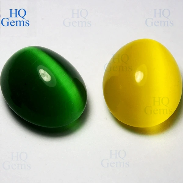 Cabochon Cat Eye Stone Gemstone Oval Blue Synthetic 20mm Buy Blue Cat