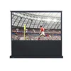 mootorized electric floor rising matt white front tab tensioned projector screen
