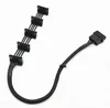 100pcs 15.7 Inch PC DIY ATX 4Pin IDE Molex to 5 SATA Serial ATA Power Supply Cable Cord 18AWG Wire