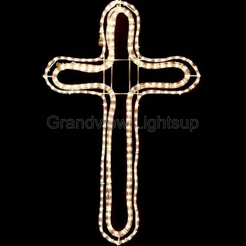 97cm Flashing Warm White Christmas Church Cross Light - Buy Church ...