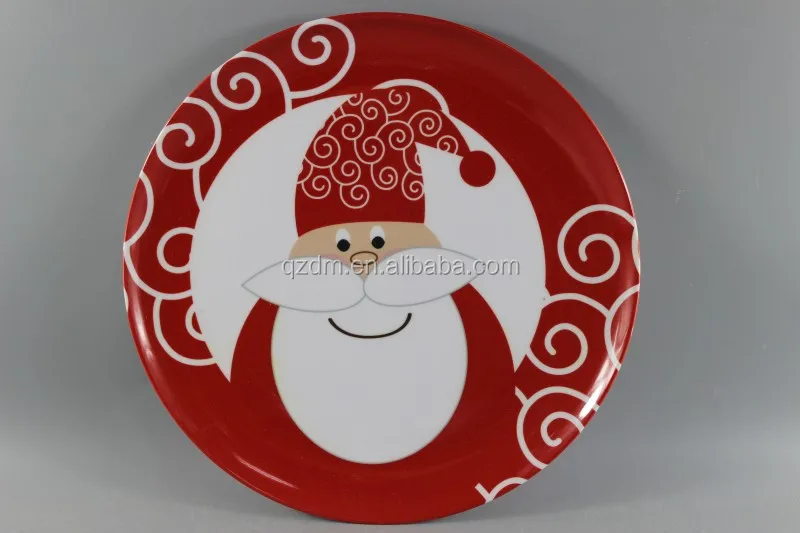 X'mas Melamine dinner plate ,Christmas plate 30% melamine
