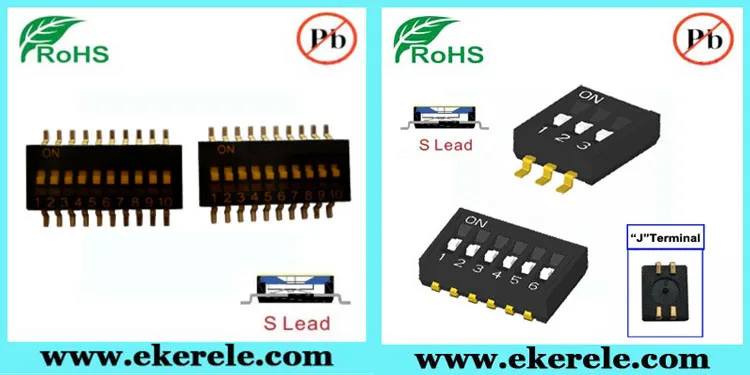 1.27mm pitch smd dip switch 1 pole