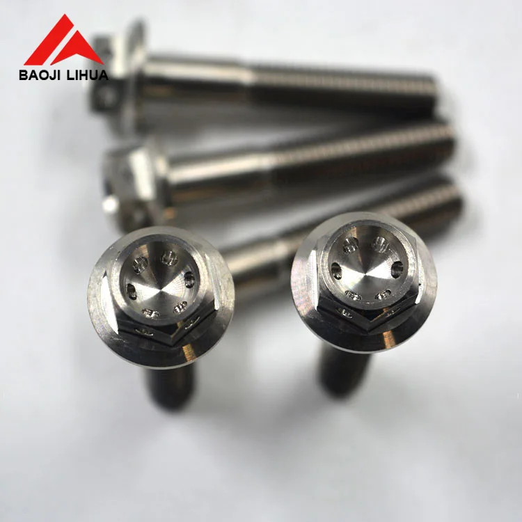 M6 m8 m10 titanium hex flange bolts racing bolts with six holes locking for motorcycle