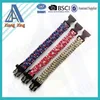 Round polyester lace whistle 550 cord bangle for survival bracelet
