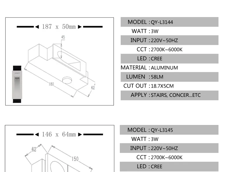 stairs wall light led