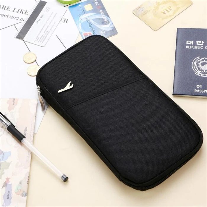 Wholesale Korean Polyester Multi Function Ticket Travel Wallet Passport