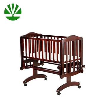 wooden baby cradle