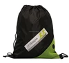 Beegreen Promotional sports zipper pocket 210D nylon mesh drawstring bag with earbuds