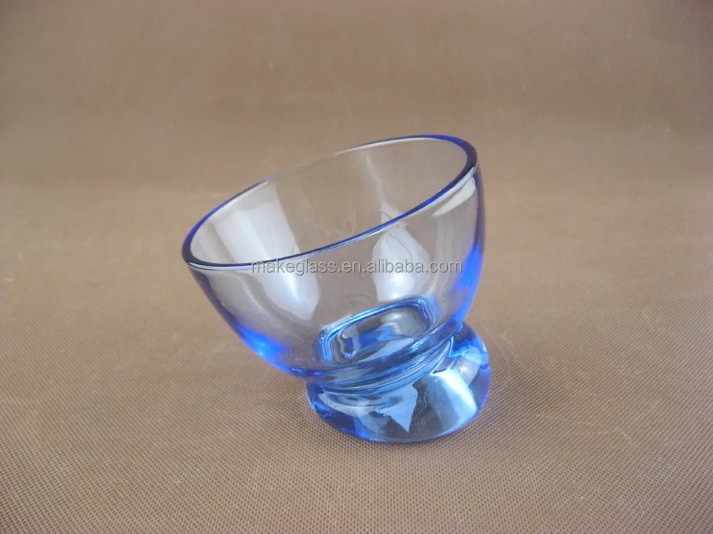 Slanting Bottom Glass Cup,Blue Pigment Slanted Scotch Whisky Glass,2015