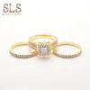 Ladies Complete Mens Gay Weddings Rings Silver Gold Filled Engagement Jewelry Ring Band Setting