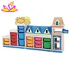New style preschool storage shelf wooden kids indoor playhouse W08C187-S