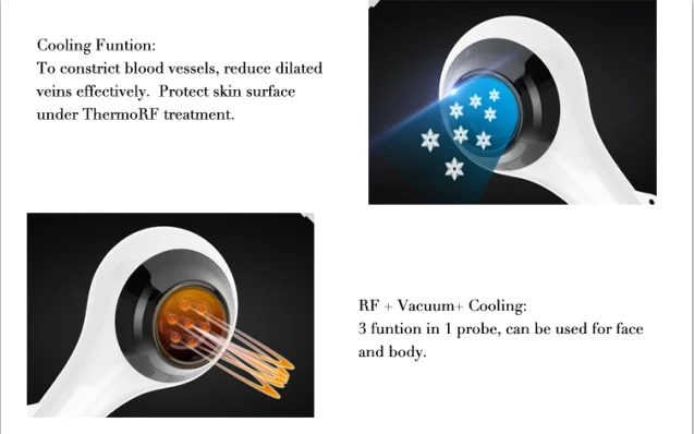 2018 usa Market trending products RF Skin Lifting Anti-Aging Vacuum RF with cooling Beauty Machine Spa Facial Machine