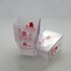wholesale transparent clear 210ml square dessert plastic cup disposable ice cream packaging pudding cup with lid