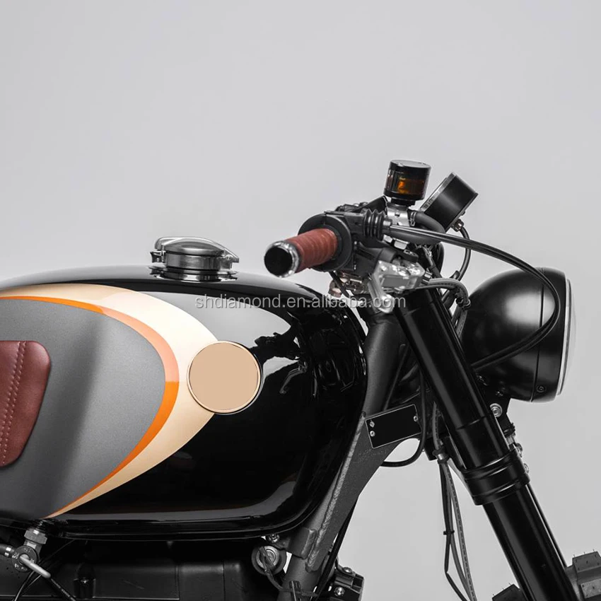 Braun MPW Motorrad Cafe Racer Style Anti-Rutsch-Tank Knie-Pads