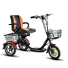 Adult 3 Wheel Electric Bicycle With Double Basket For Shopping