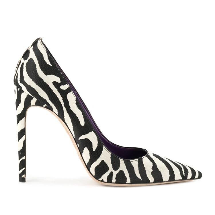 zebra shoes heels