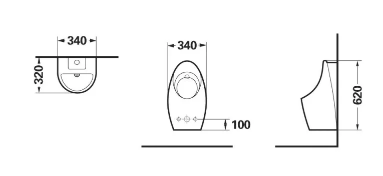 wc wall hung urinal