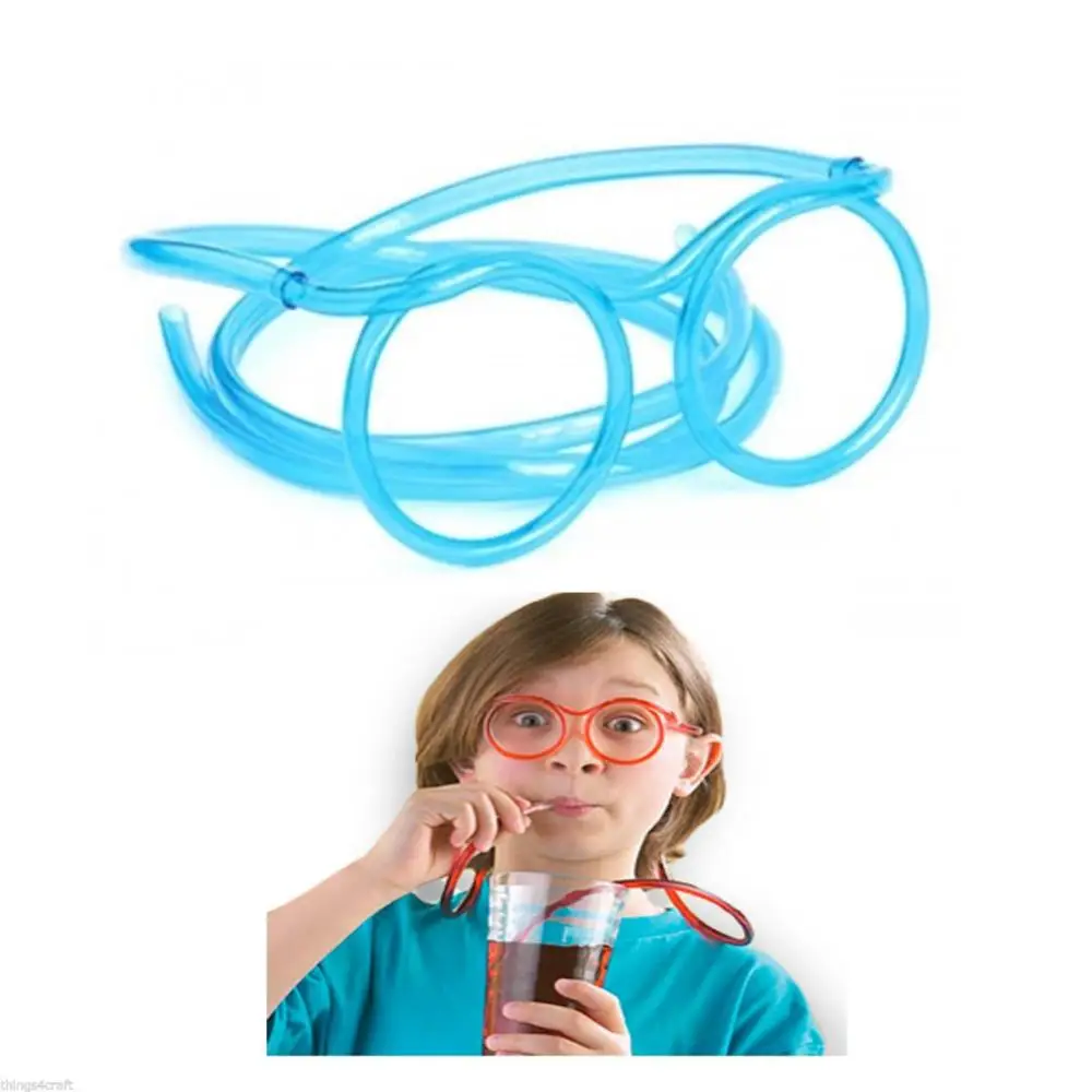 Straw Glasses Kids Crazy Clear Drinking Games Novelty Tube Party Bag