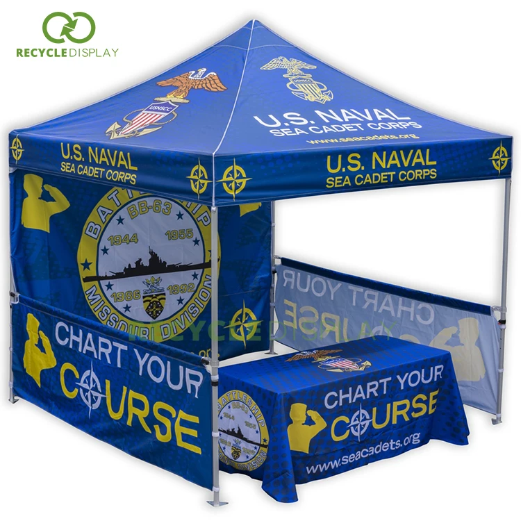 10x10 Pop Up Canopy Custom Logo Printed Vendor Tent Craft Trade Show