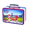 Rectangular metal tin lock bento lunch box containers for kids