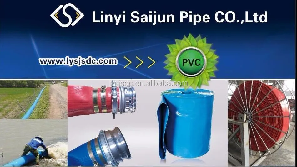8'' 10'' 12'' 14'' Large Diameter Pvc Lay Flat Hose Drainage Hose In