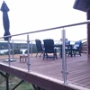 Stainless steel metal stairs post for glass railing glass balustrade for balcony stair railing