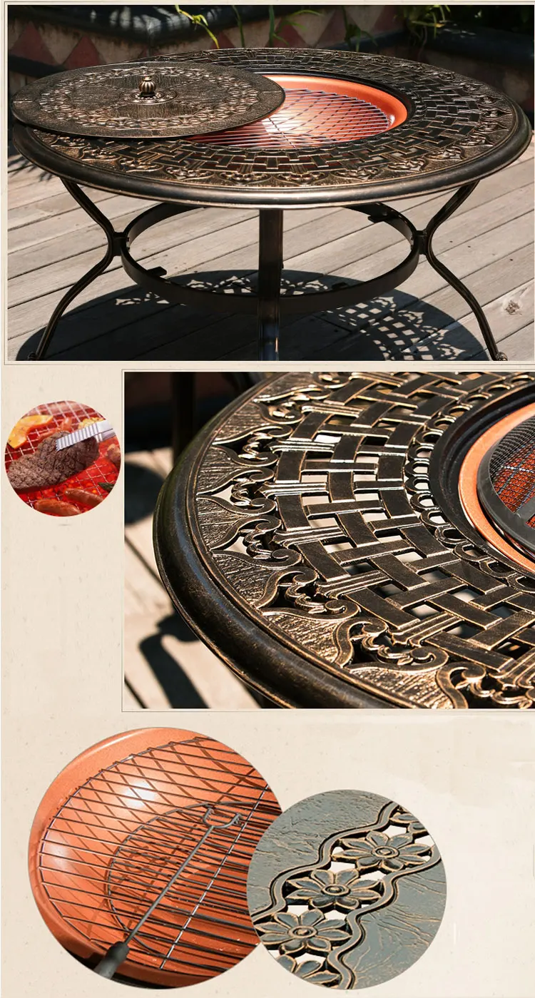 Muebles De Jardín Patio Metal Creativo De Fundición De Aluminio Al Aire