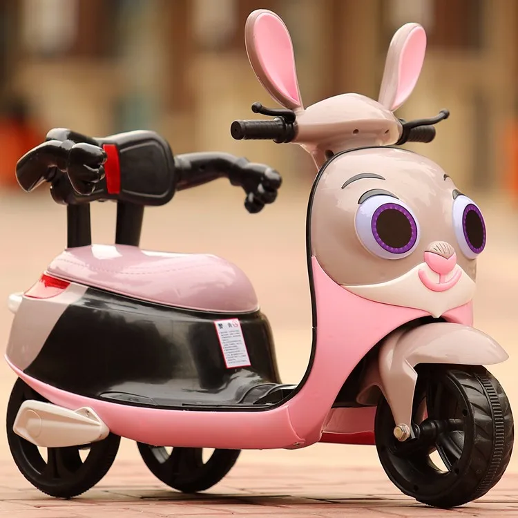 Three Colors Bunny Child Ride On Electric Power Toy Kids Motorcycle ...