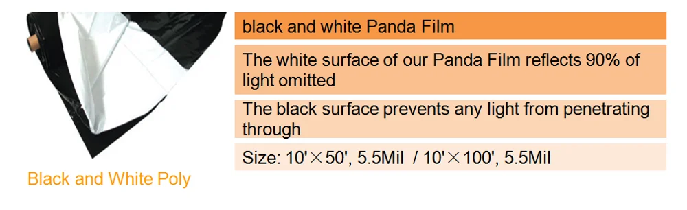 Hydroponice garden accessories Black and white Panda Film