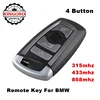 Keyless Remote control auto smart card car key for BMW key cas4 F series 4 button 315mhz 433MHz 868mhz