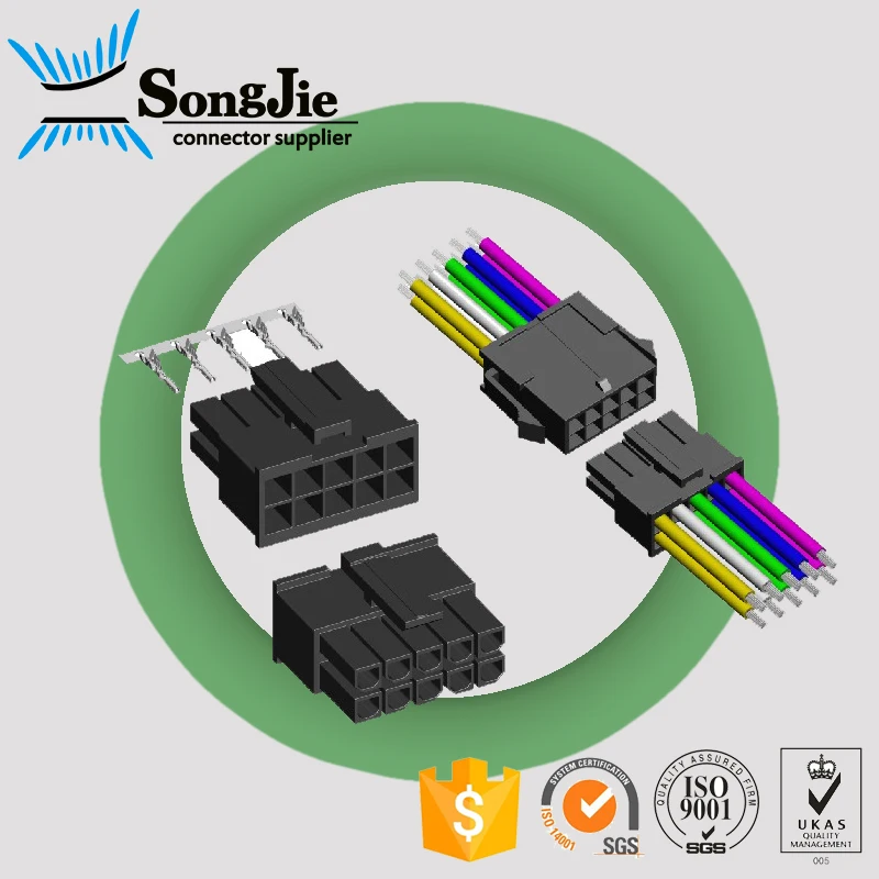 Male Molex housing and crimps ATX PC Power Supply P4