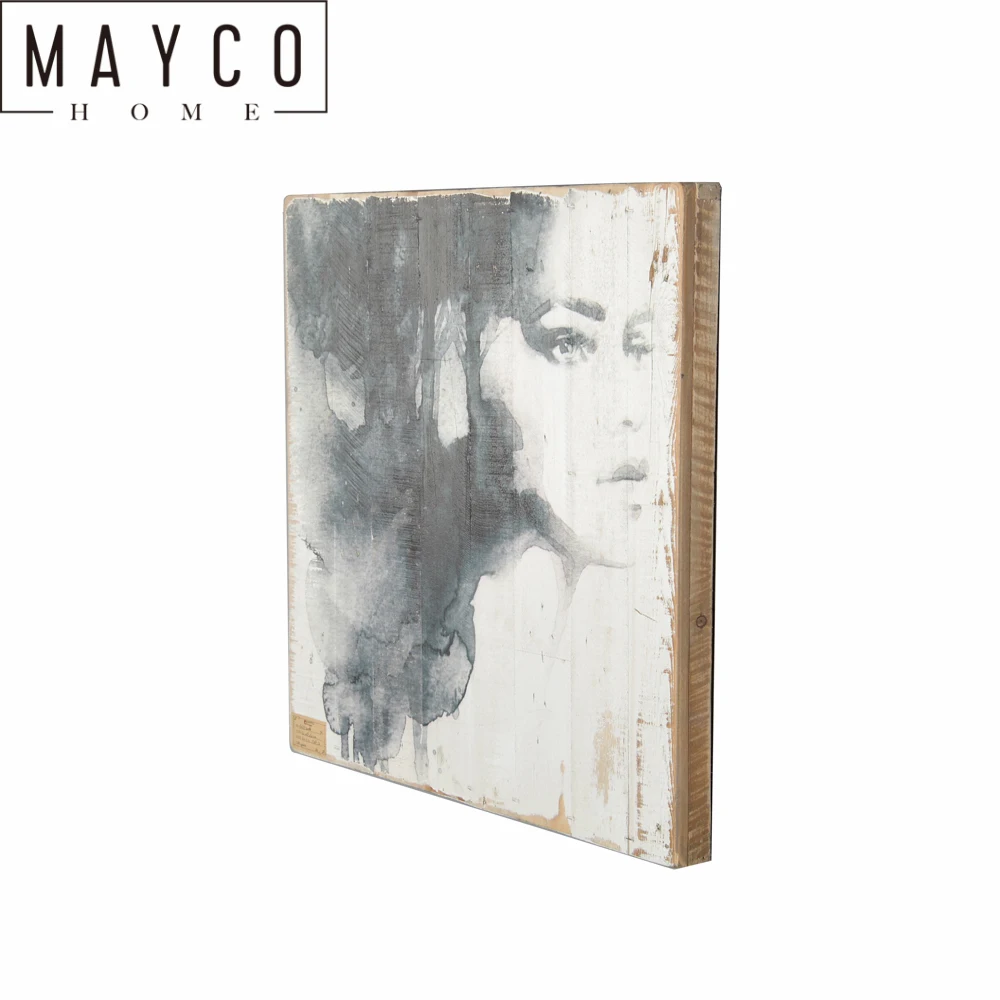 Mayco Pretty Woman Painting Print on Wood Canvas Painting Wall Art,Abstract Art Painting Wall Decoration